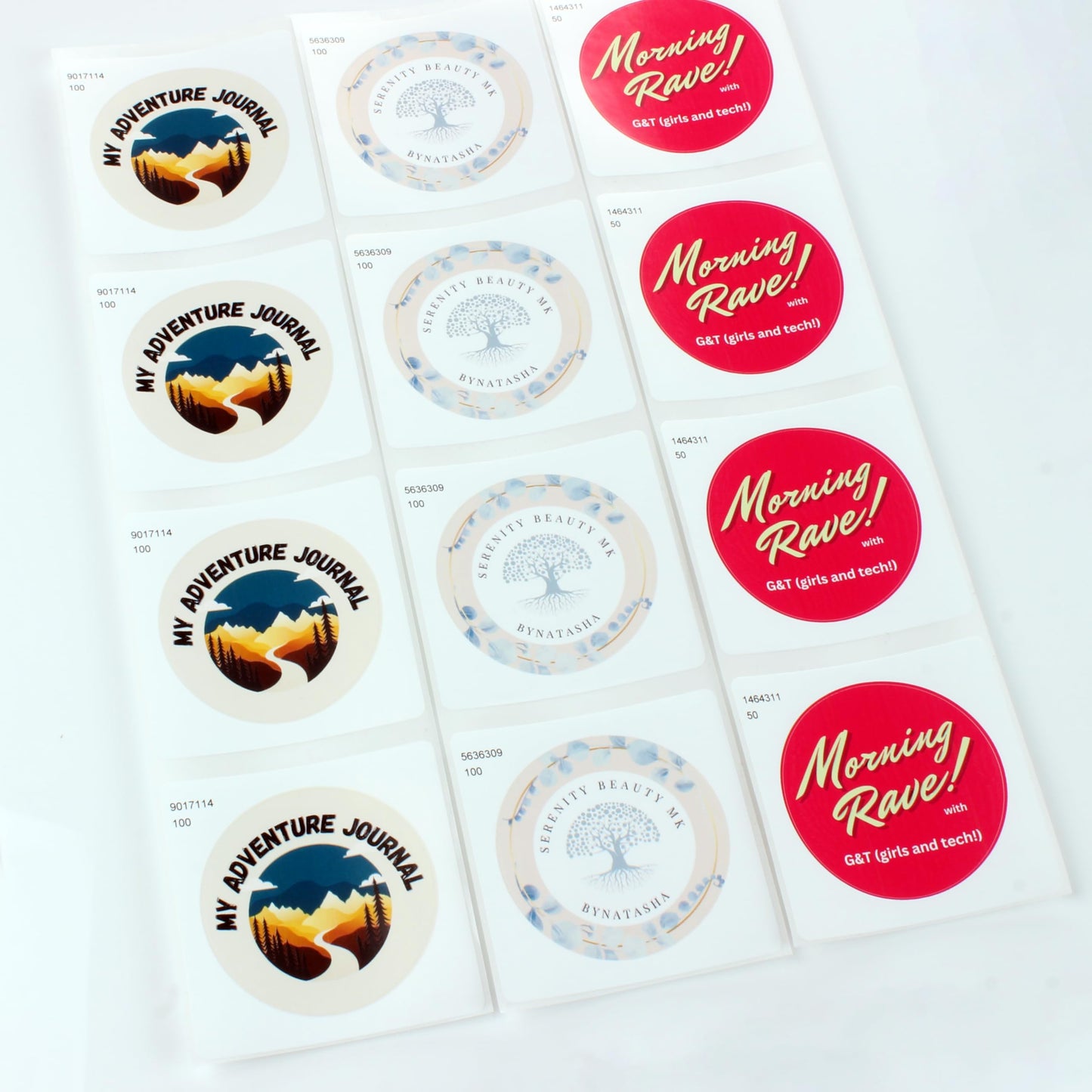 Personalised Customised Sticker Labels - Full Colour Photo, Image, Logo or Text - 37mm Waterproof HJET Satin Plastic Label (Pack of 20)