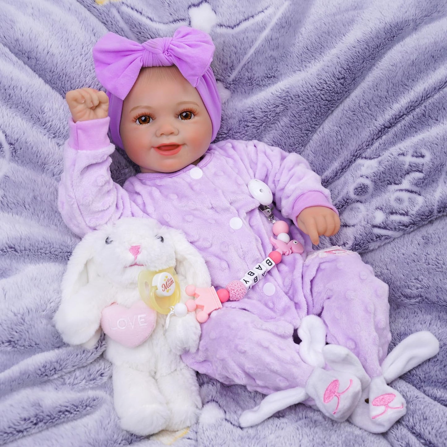 BABESIDE Reborn-Baby Doll Sunny 17 inch Realistic Newborn Dolls Girls Lifelike Baby Doll Soft Cloth Body Reborn Toddler Dolls Real Life Baby Dolls that Look Real Open Eyes