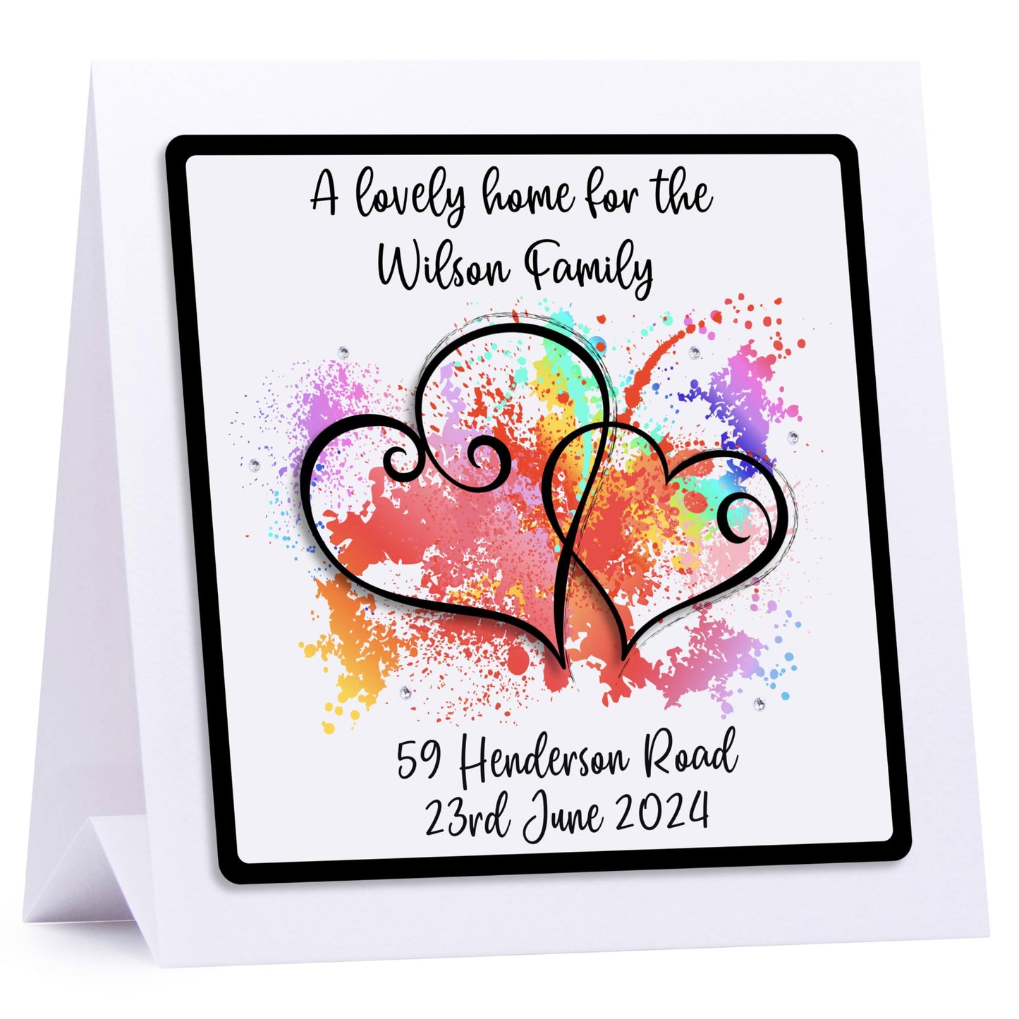 Personalised Anniversary Card 3D, Choice of Quotes and Messages, Luxury Wedding Anniversary Card handmade UK