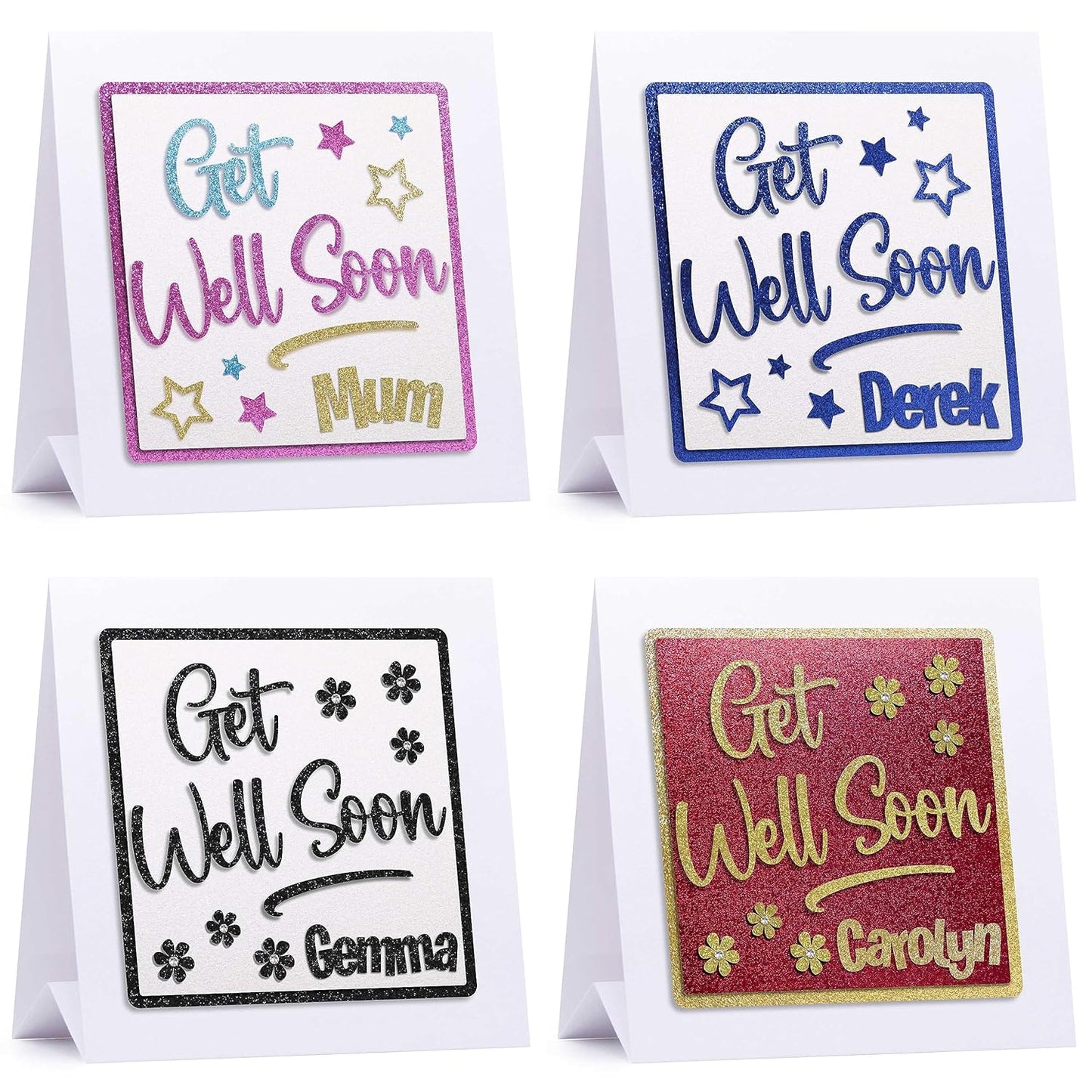 Personalised Get Well Soon Card with Handmade Chocolate Gift- Letterbox Get Well Soon Gift