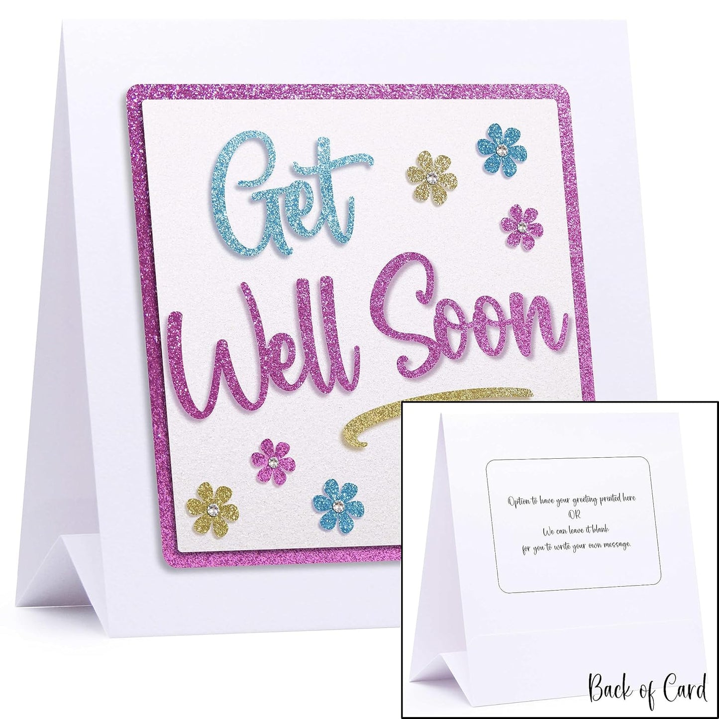 Personalised Get Well Soon Card with Handmade Chocolate Gift- Letterbox Get Well Soon Gift