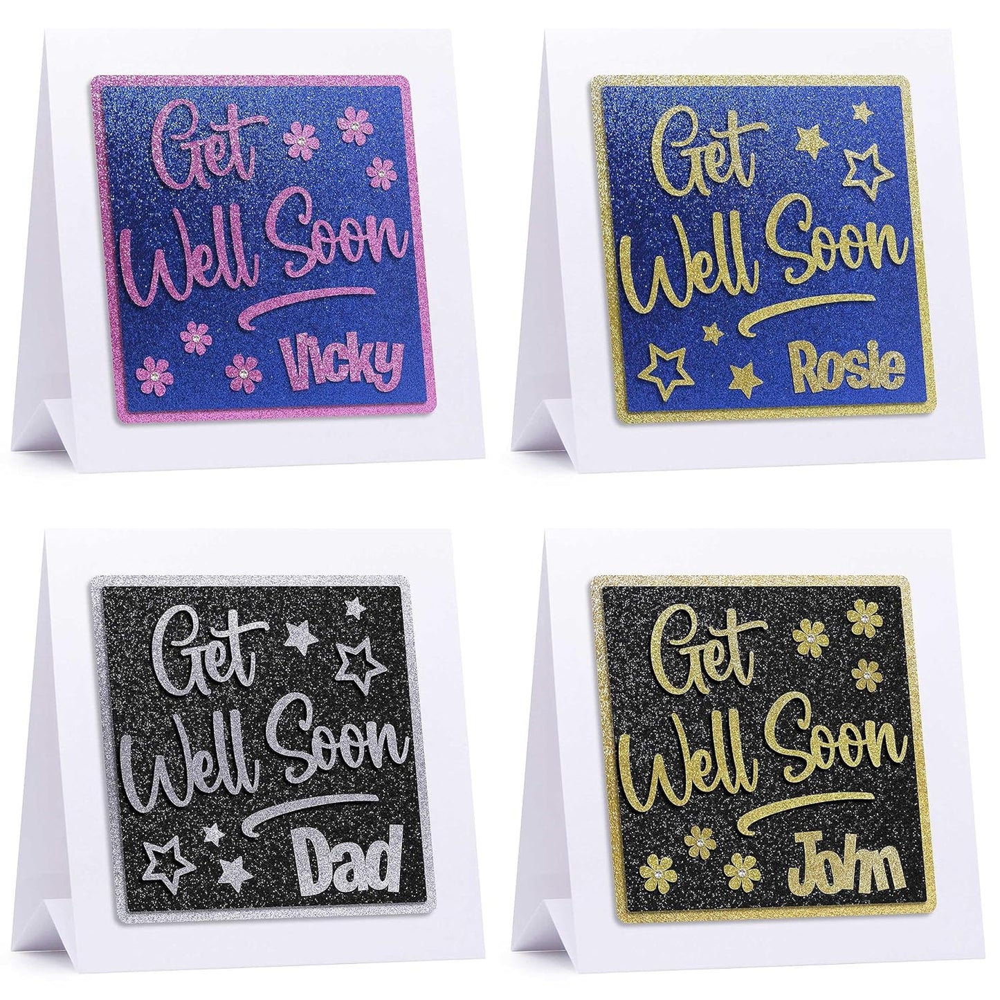 Personalised Get Well Soon Card with Handmade Chocolate Gift- Letterbox Get Well Soon Gift