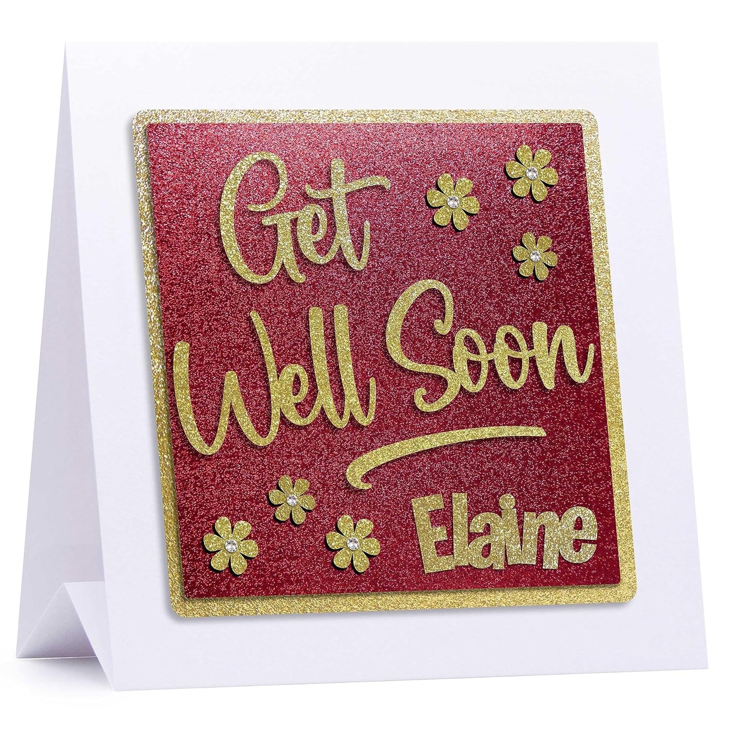 Personalised Get Well Soon Card with Handmade Chocolate Gift- Letterbox Get Well Soon Gift