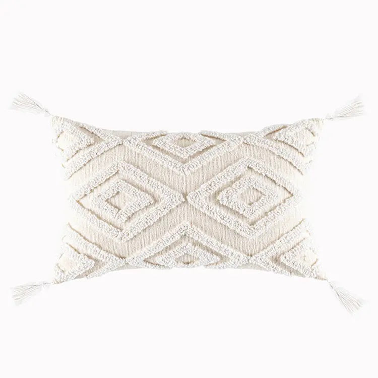 Pure Cotton Custom Boho Tassel Style Tufted Cushion Covers Home Decoration - Design 9 & 10-5