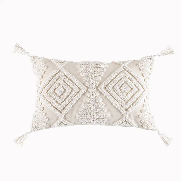 Pure Cotton Custom Boho Tassel Style Tufted Cushion Covers Home Decoration - Design 9 & 10-4