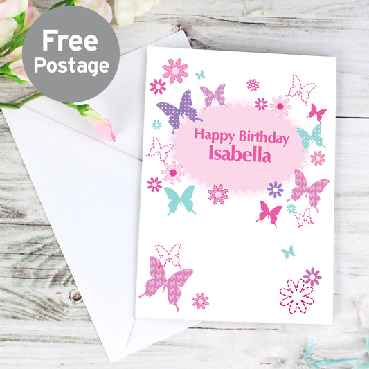 Personalised Butterfly Card