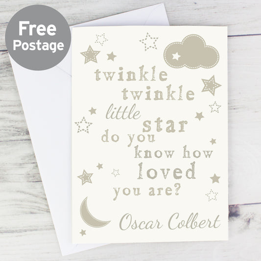 Personalised Twinkle Twinkle Card