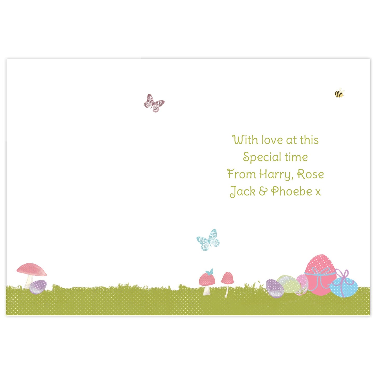 Personalised Easter Meadow Bunny Card