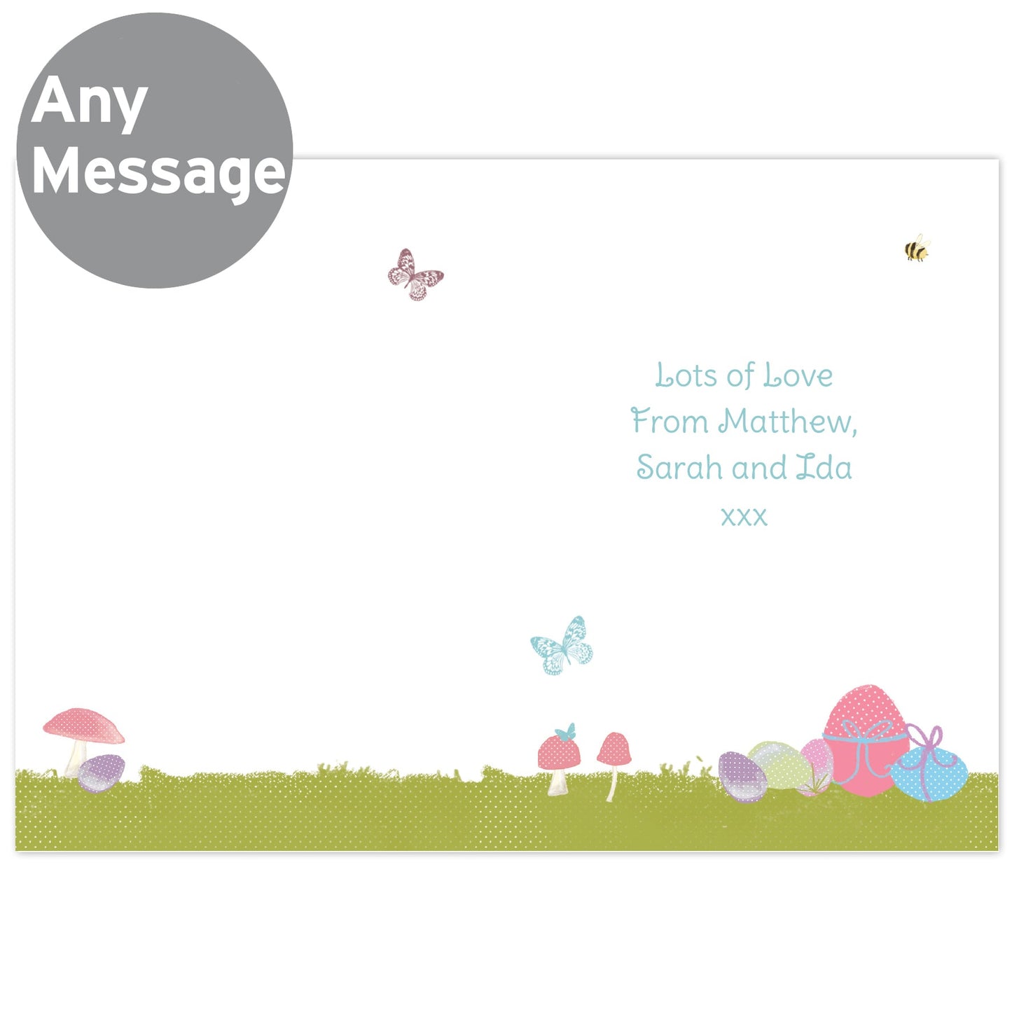 Personalised Easter Meadow Chick Card