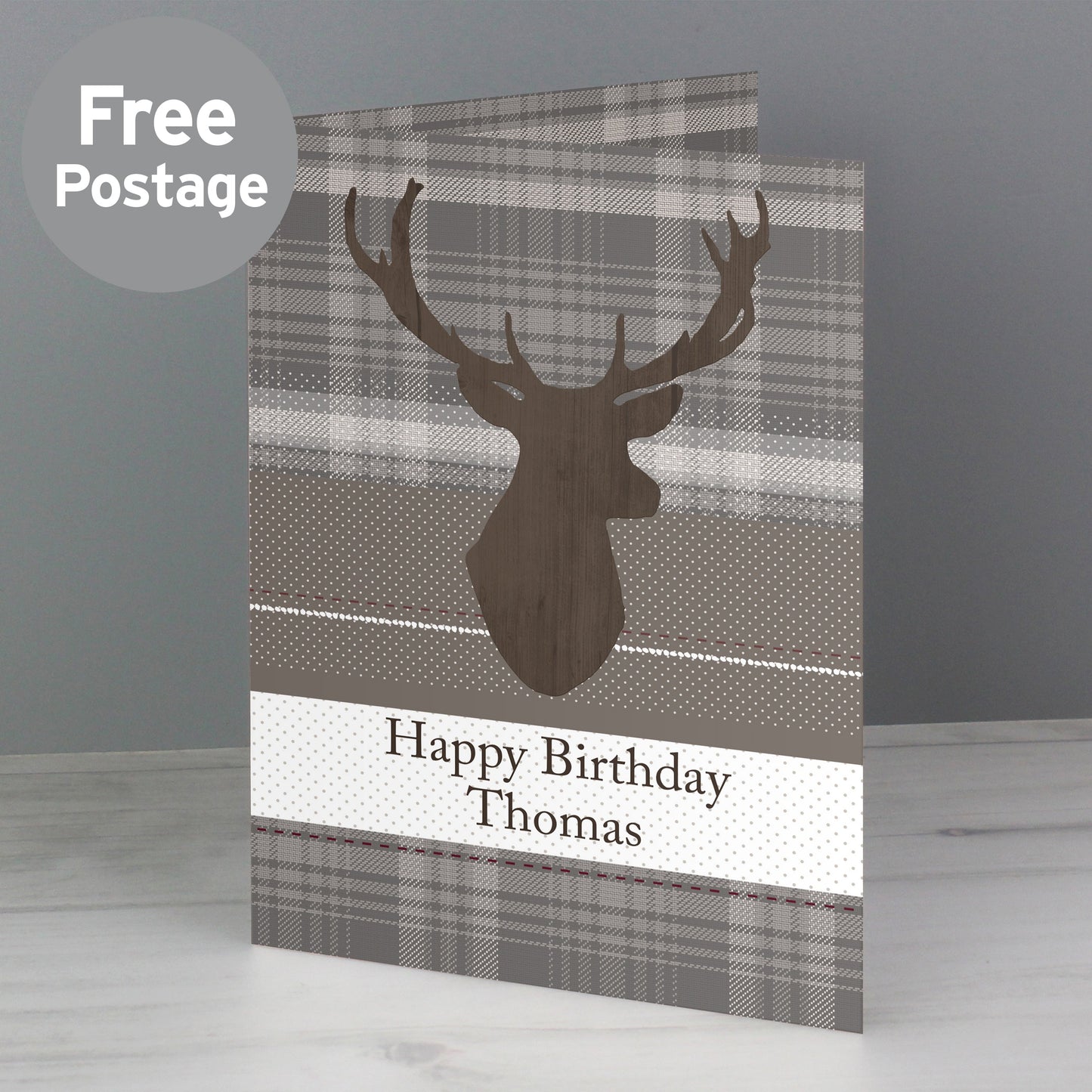 Personalised Highland Stag Card