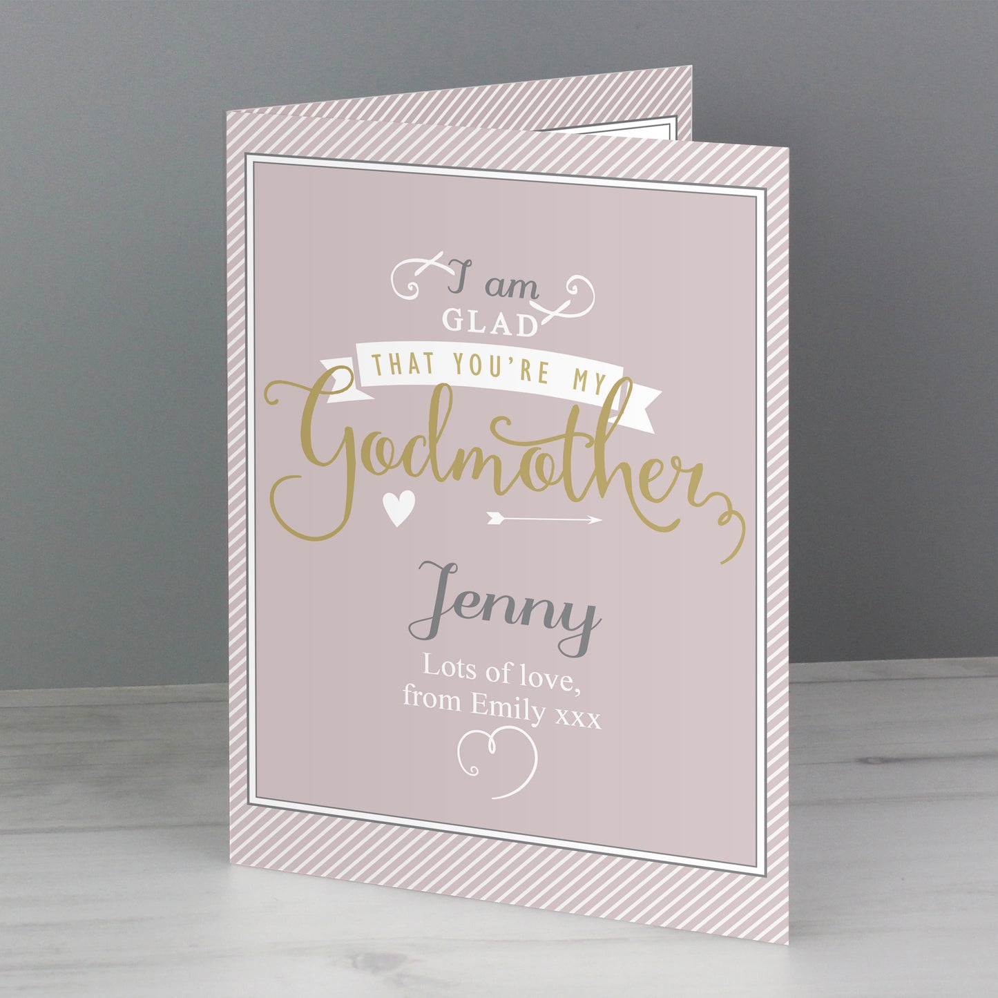 Personalised I Am Glad... Godmother Card