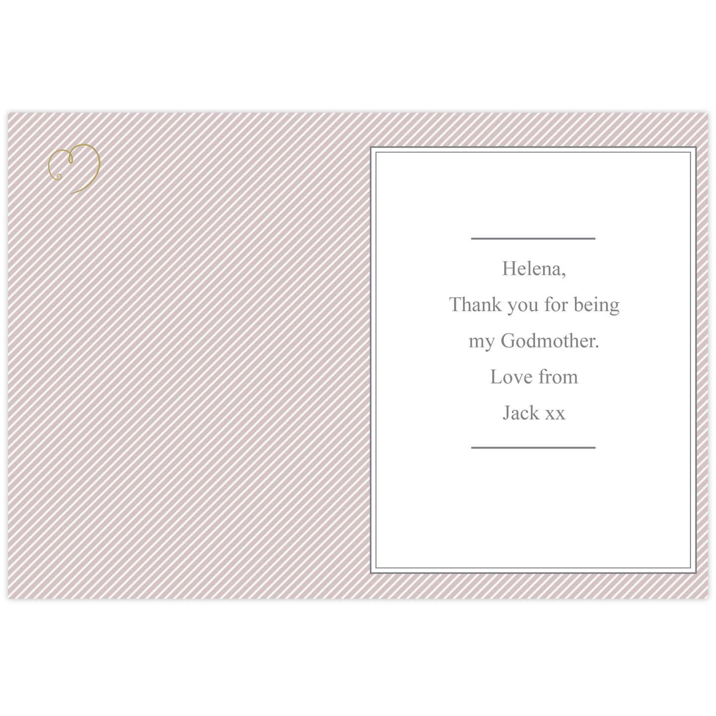 Personalised I Am Glad... Godmother Card