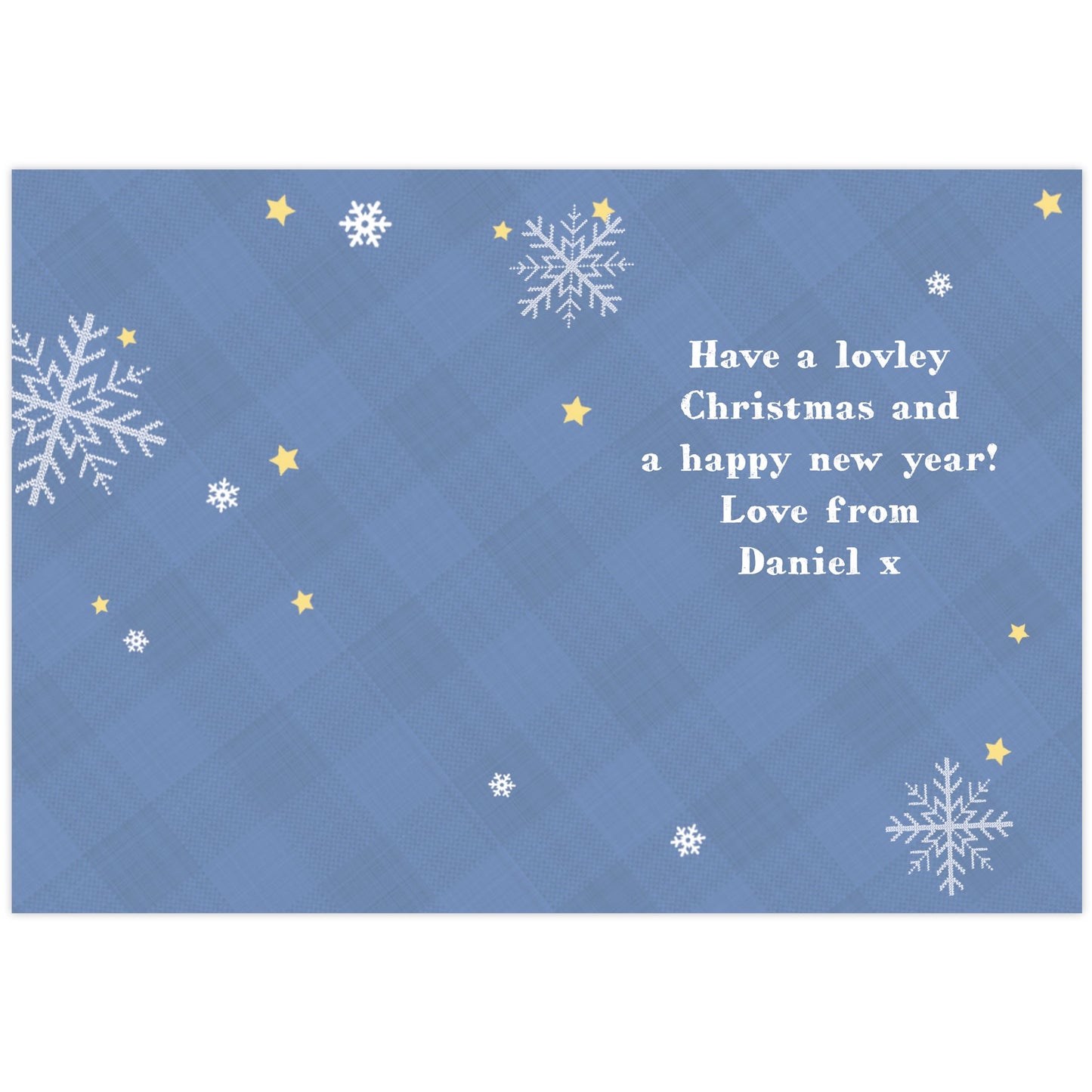 Personalised Tartan Santa Card