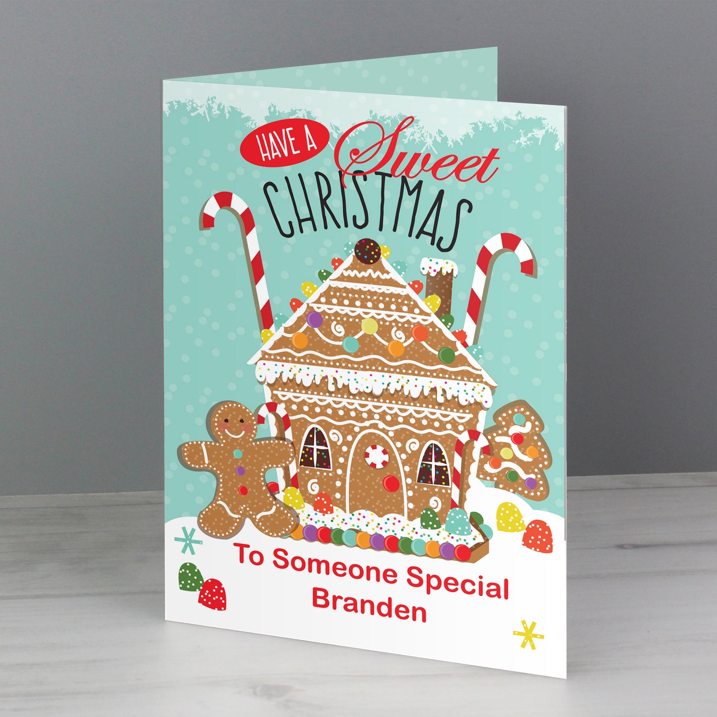 Personalised Gingerbread House Card