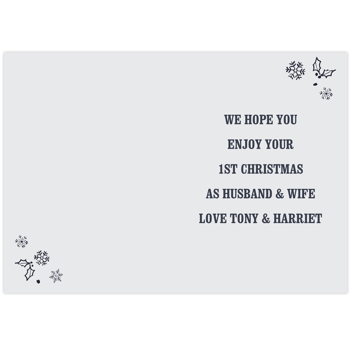 Personalised Christmas Frost Card