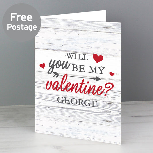 Personalised Be My Valentine Card