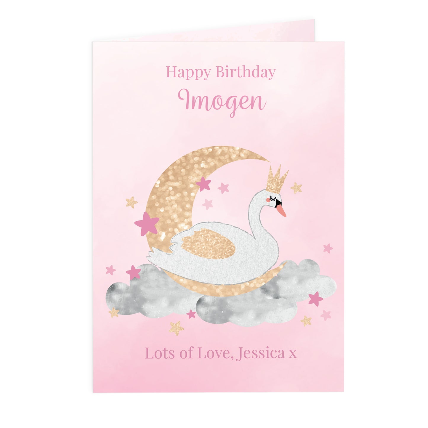 Personalised Swan Lake Card