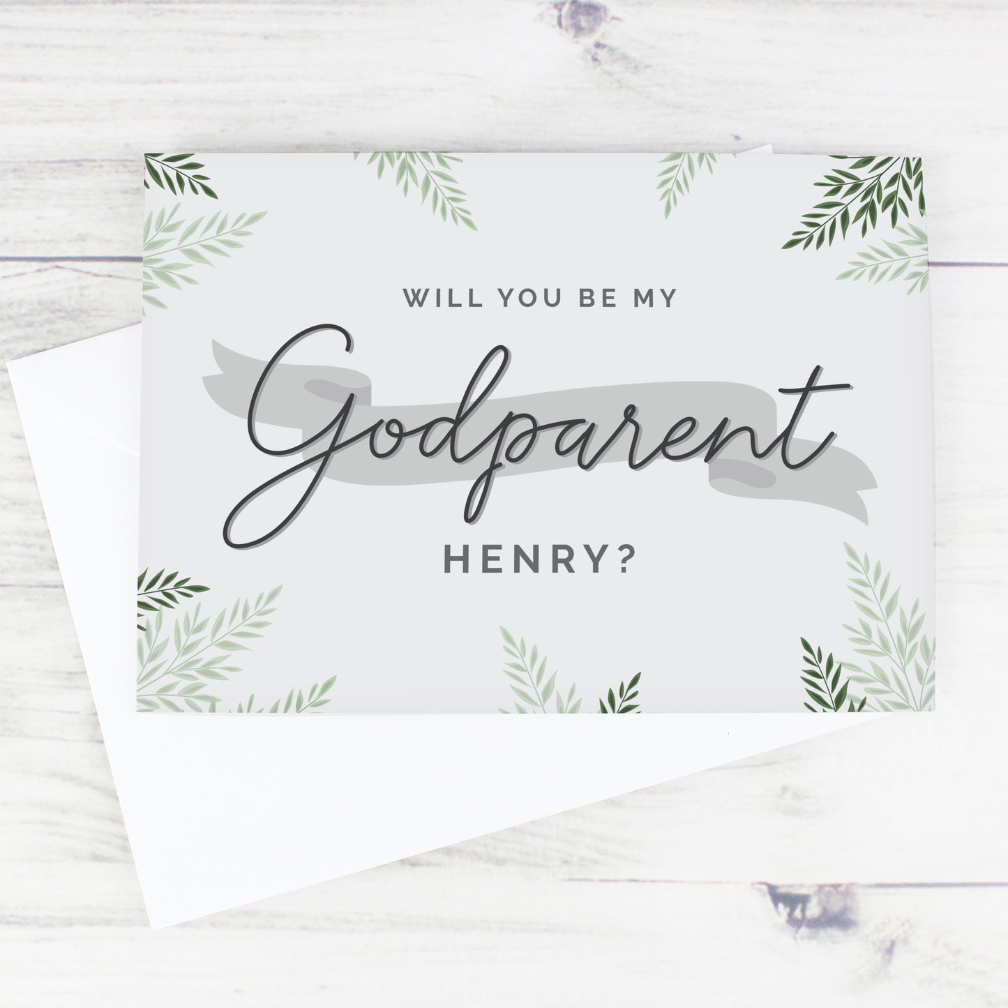 Personalised Godparent Card