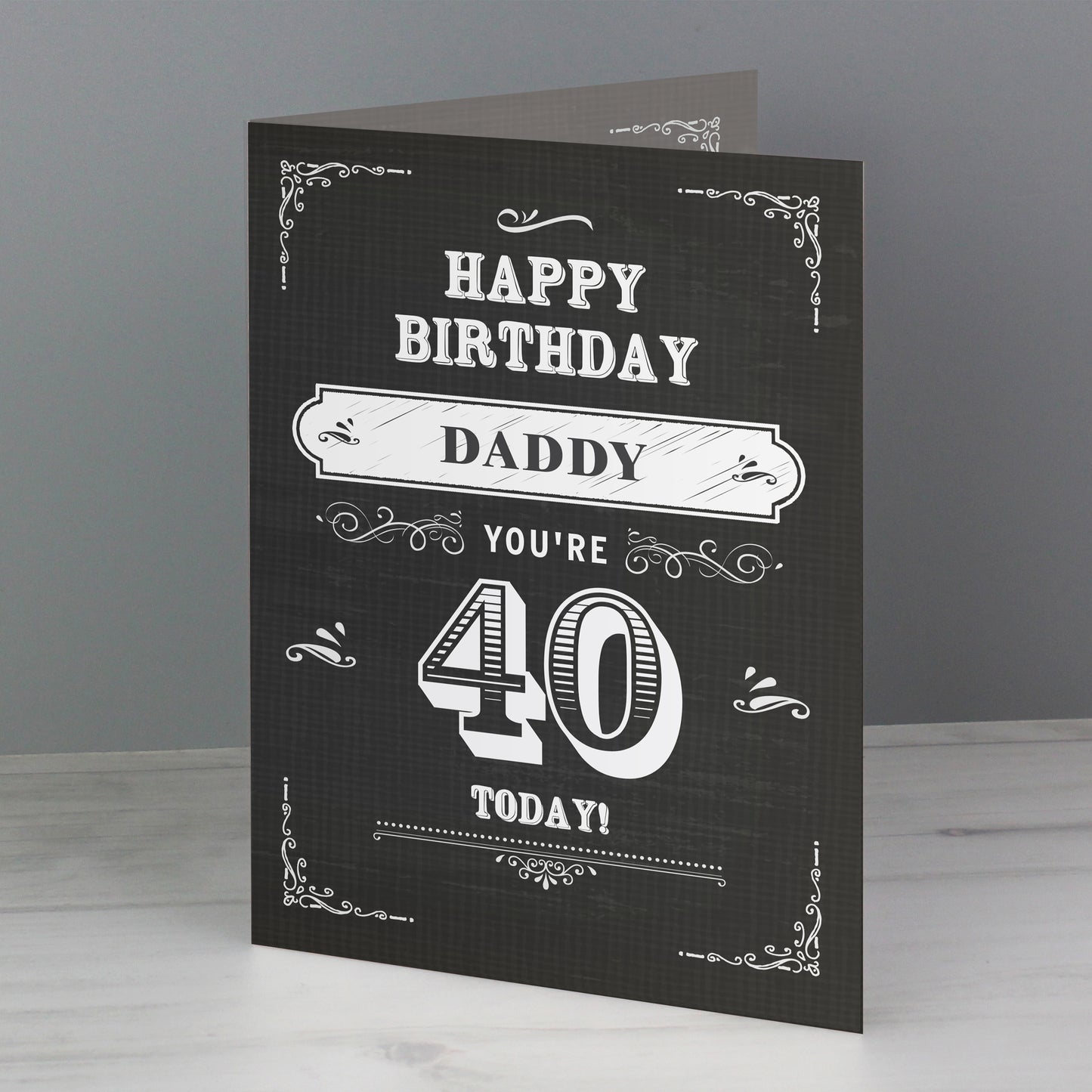 Personalised Vintage Typography Birthday Card