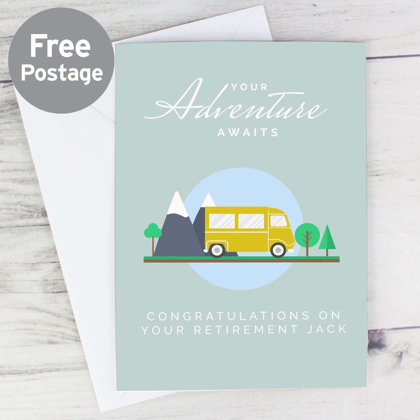 Personalised Leaving Retirement Adventure Card