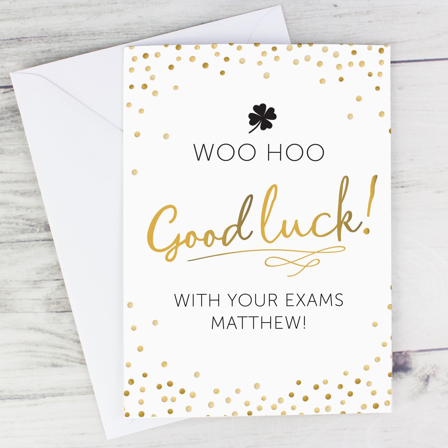 Personalised Good Luck Card