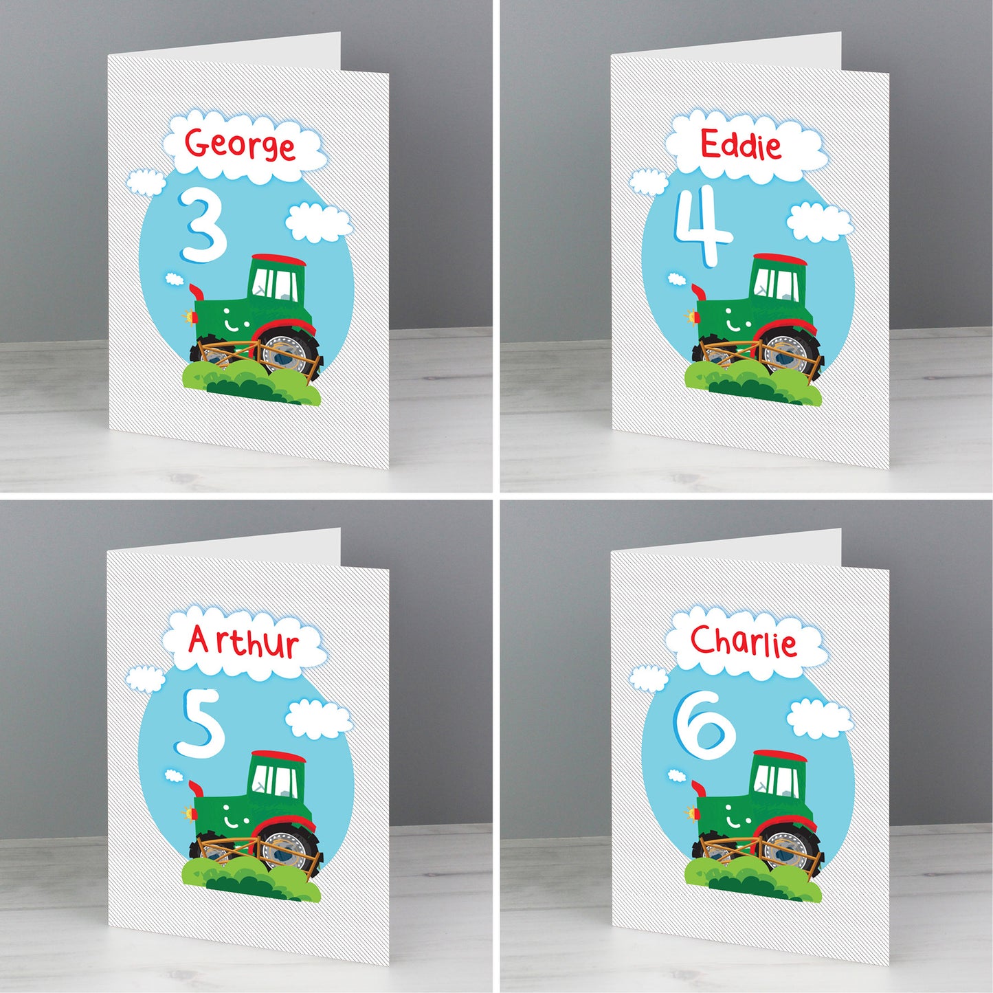 Personalised Tractor Birthday Card