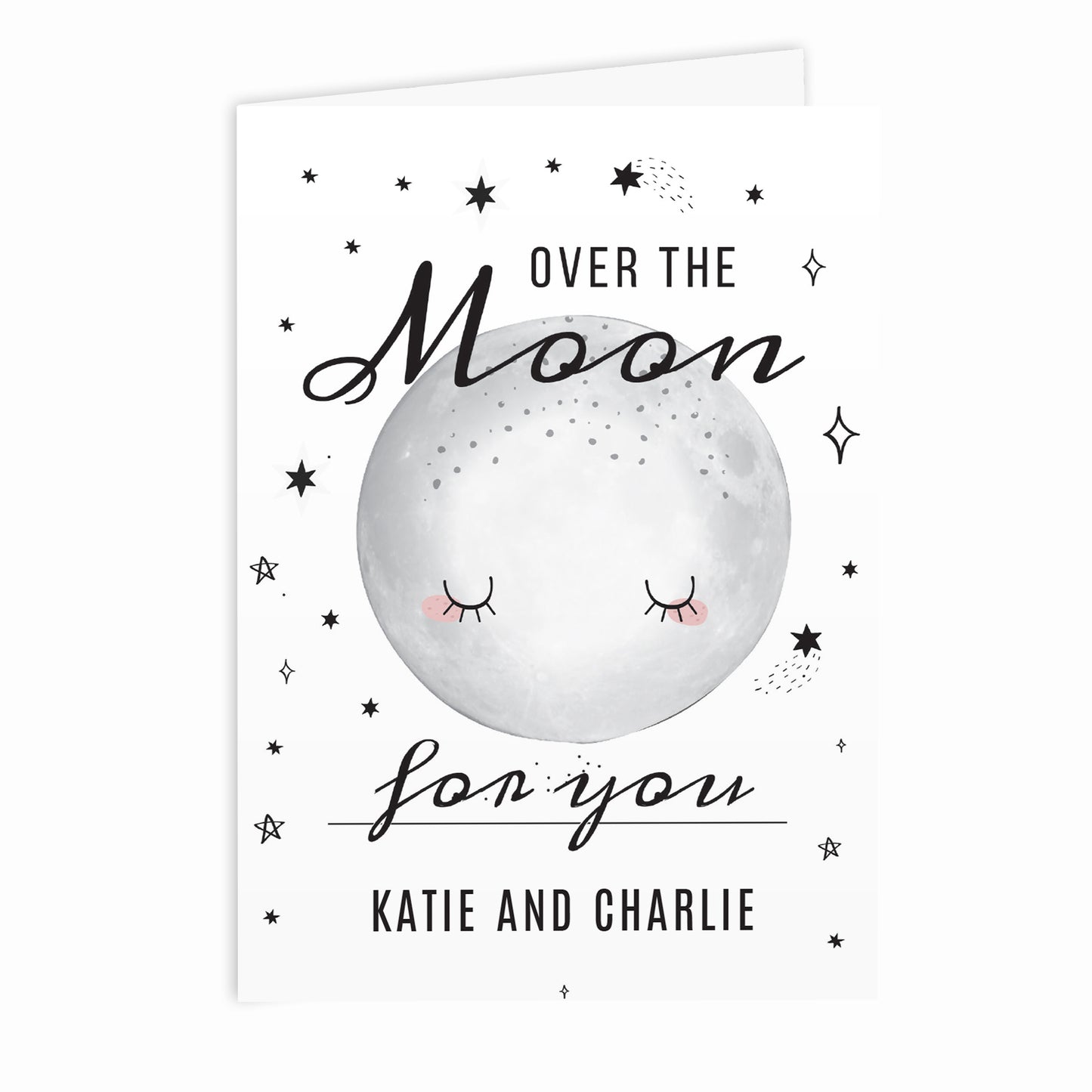 Personalised Over The Moon Card