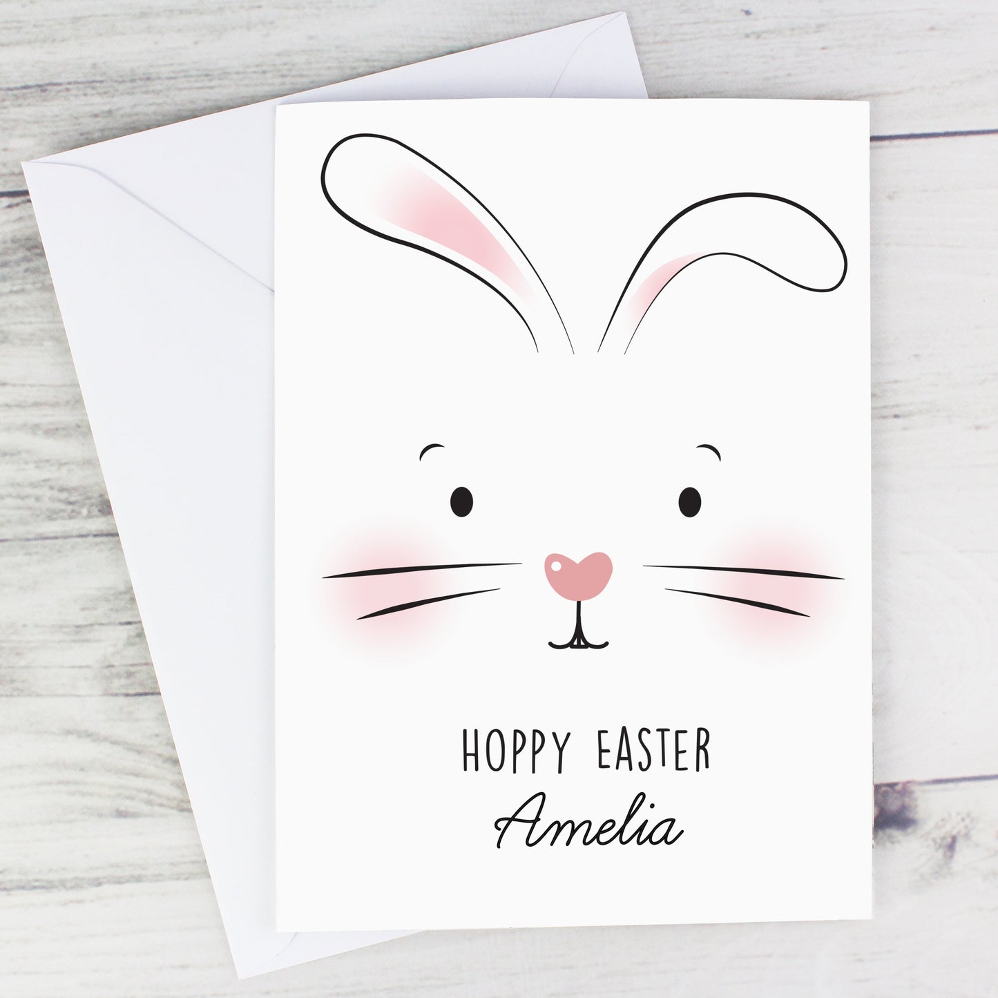 Personalised Bunny Features Card