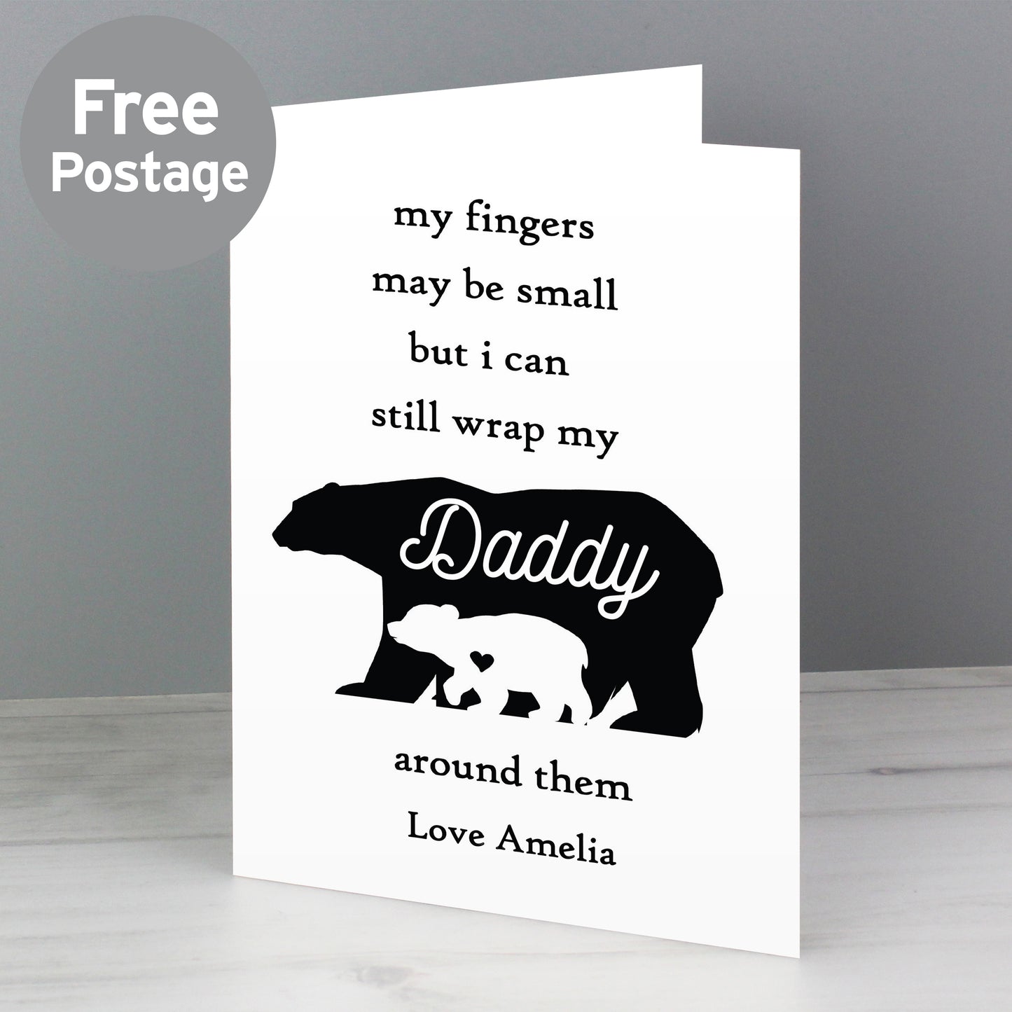 Personalised Fingers may be small Card