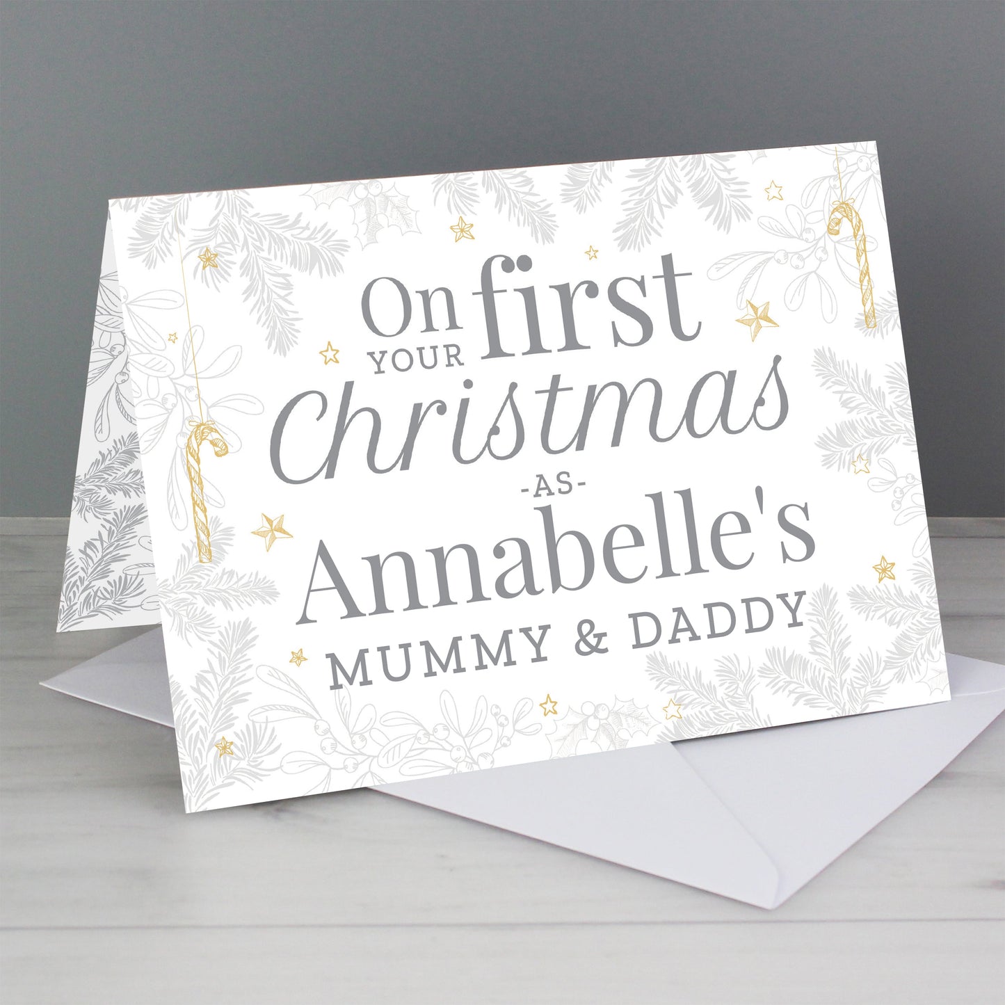 Personalised 'On Your First Christmas As' Card