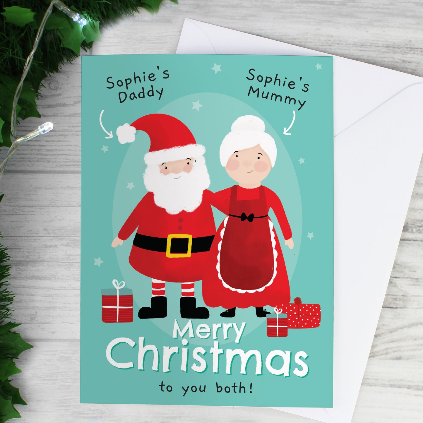 Personalised Mr & Mrs Claus Card