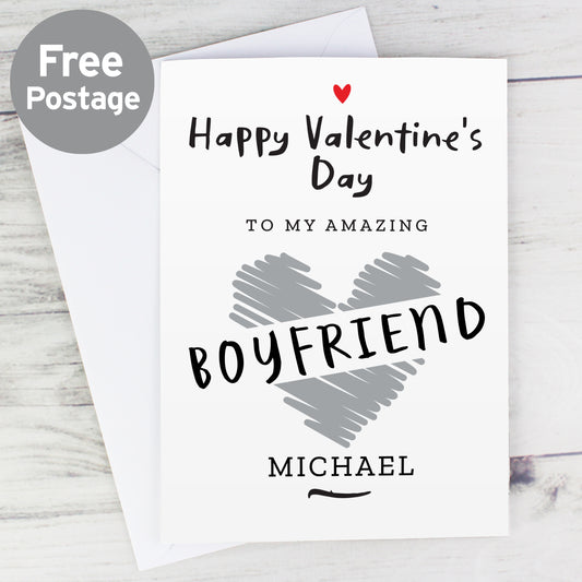 Personalised Happy Valentine's Day Card