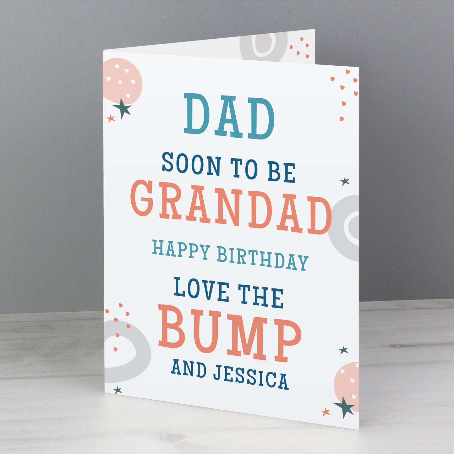 Personalised From the Bump Father's Day Card