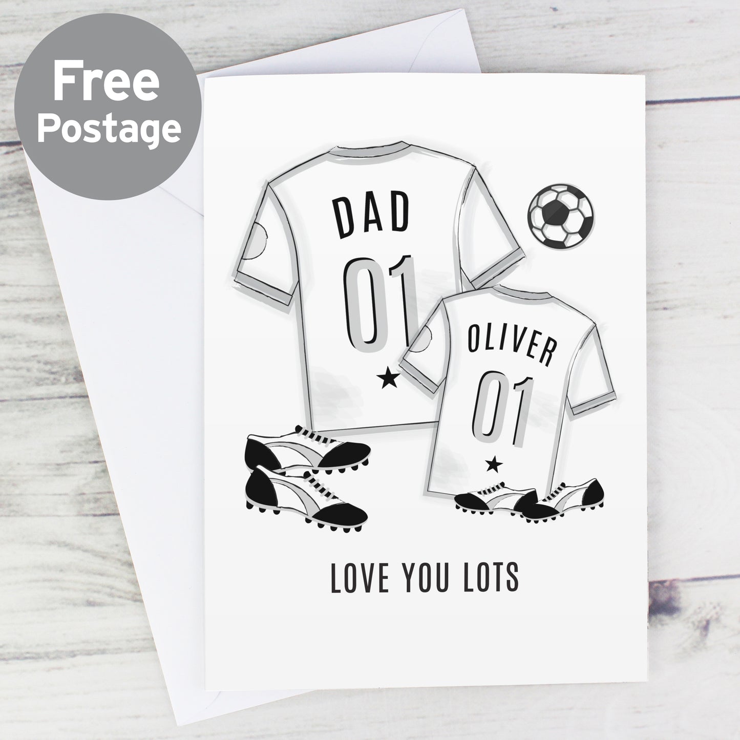 Personalised Football Mini Me Card