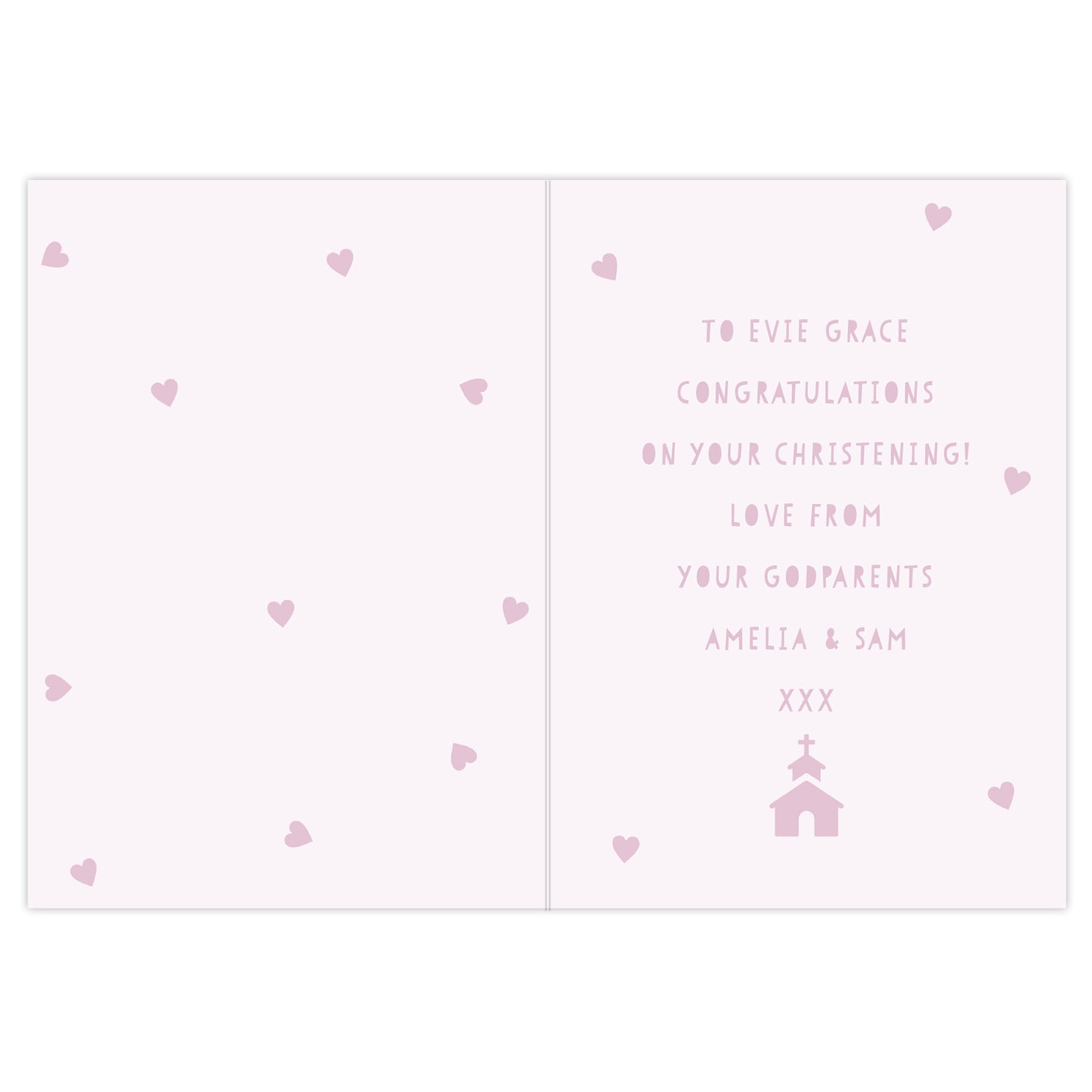 Personalised Pink Papercut Style Card