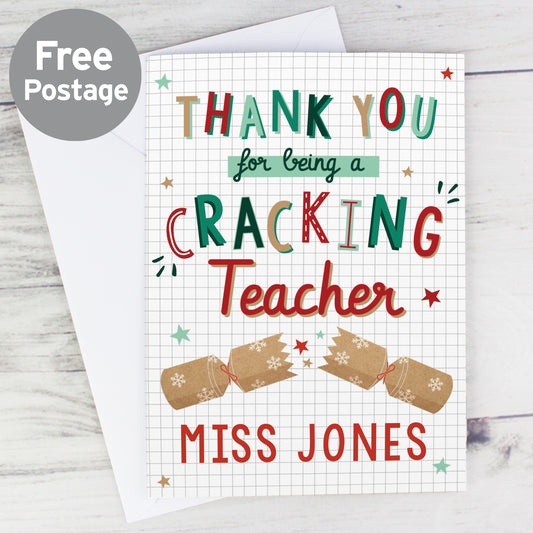 Personalised Cracking Teacher Card