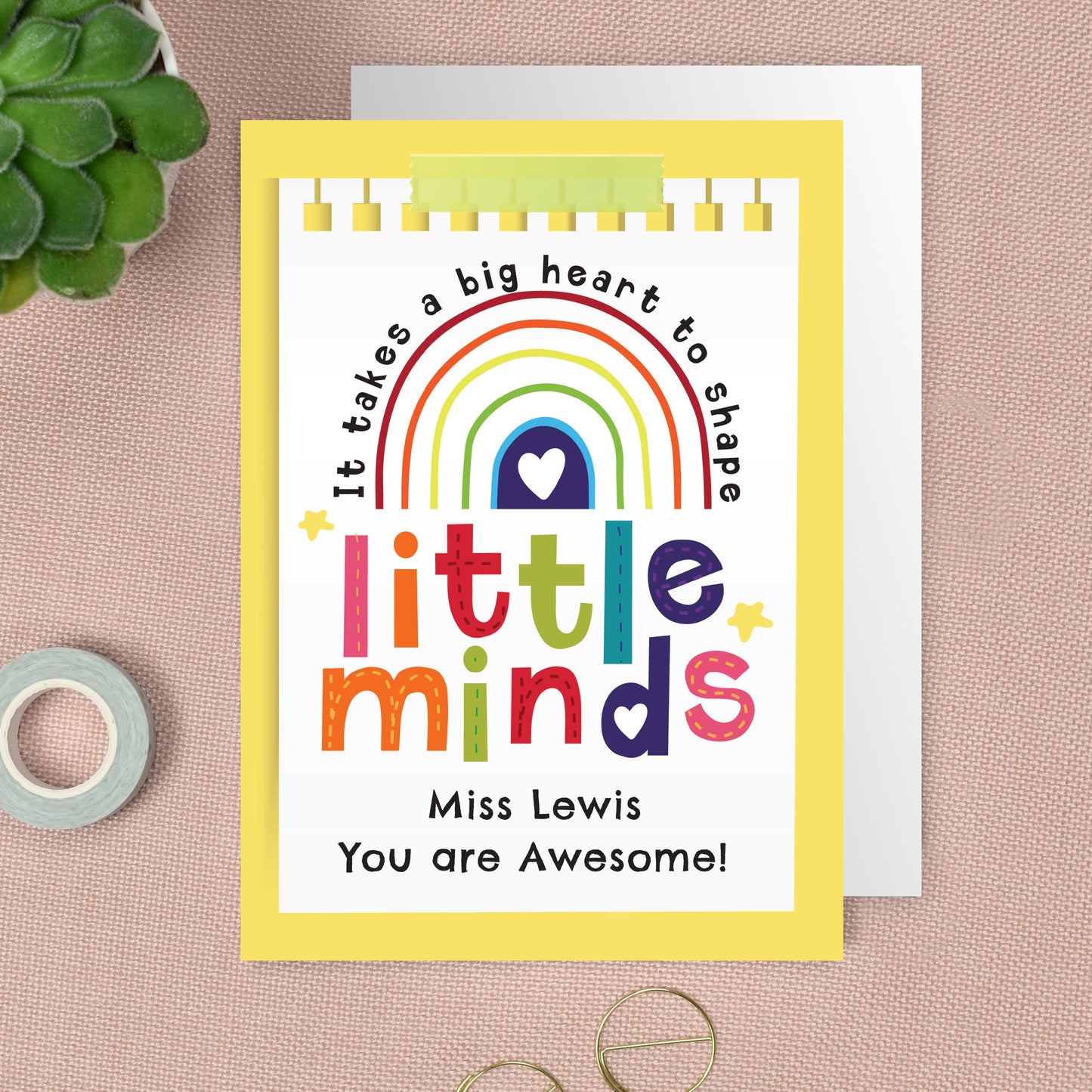 Personalised Shape Little Minds Greeting Card