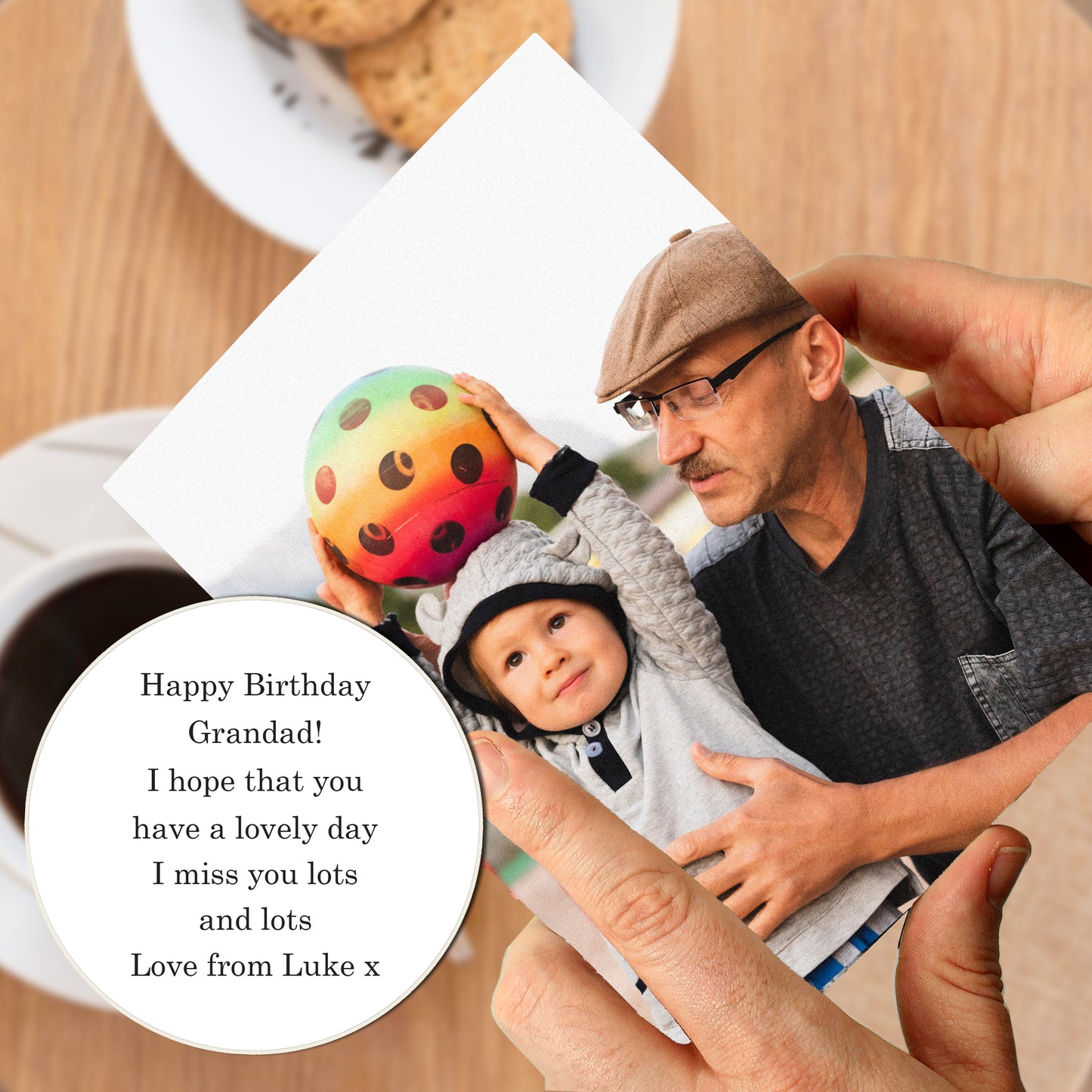 Personalised Photo Upload Card - Serif Font