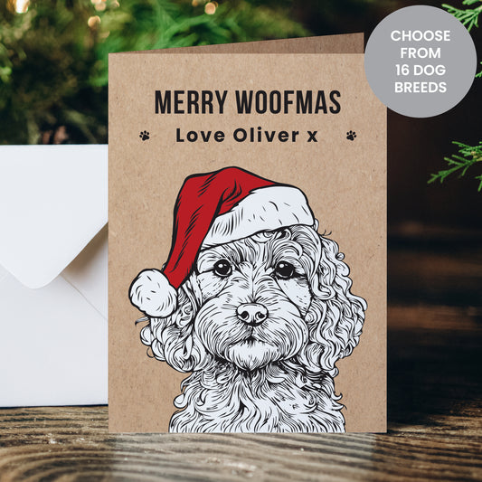 Personalised Dog Breed Christmas Card