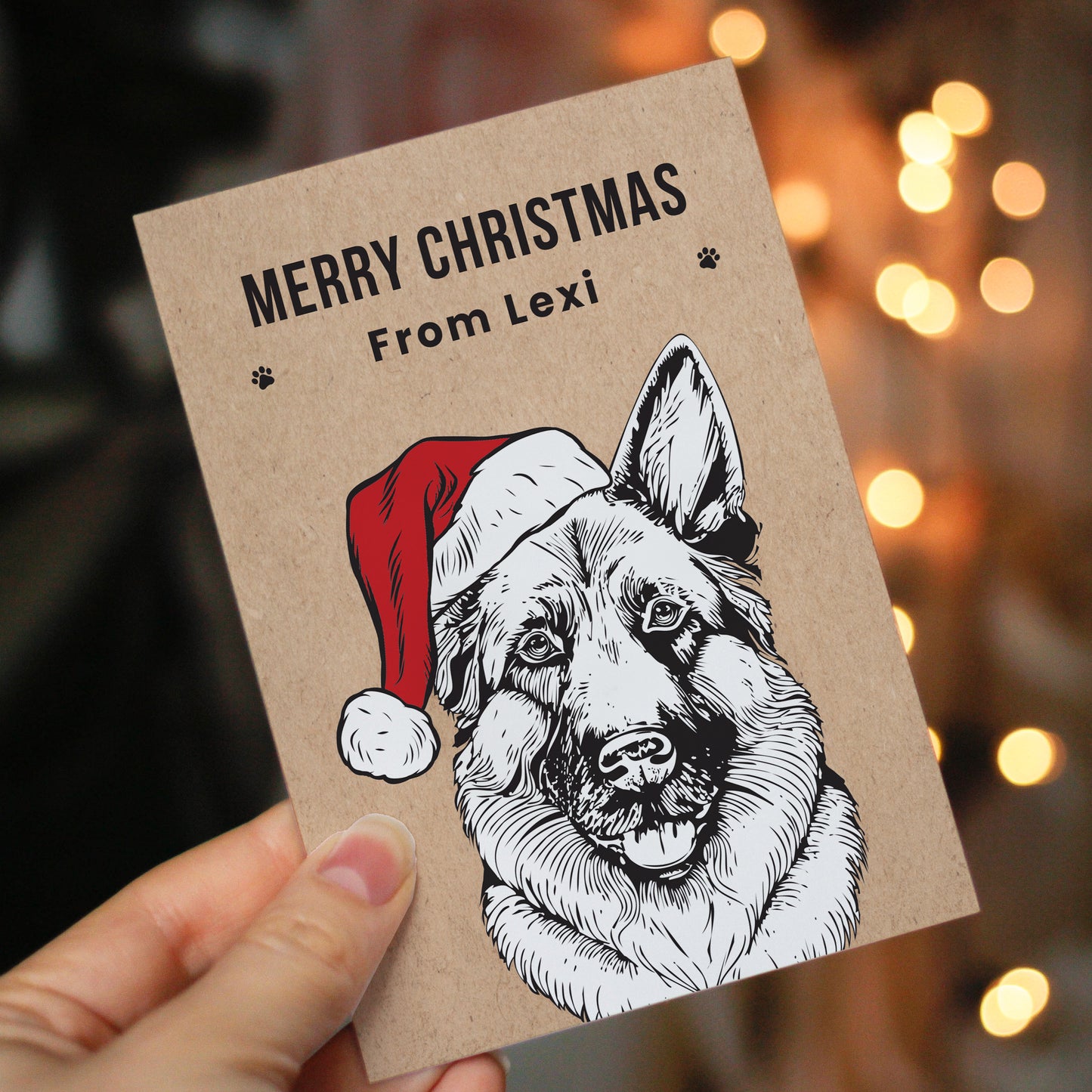 Personalised Dog Breed Christmas Card