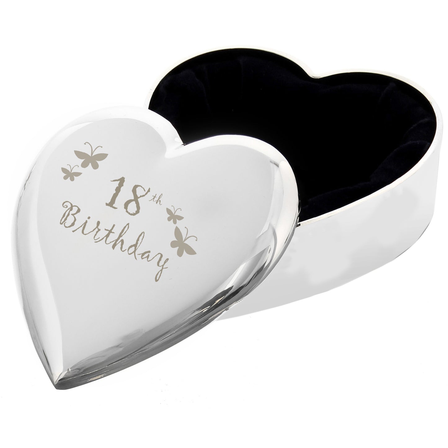 18th Butterflies Heart Trinket Box