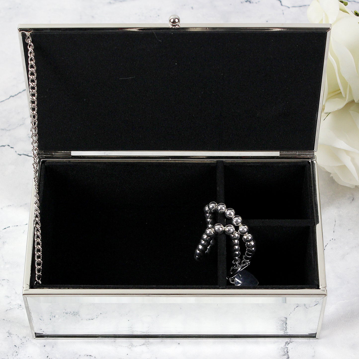 Personalised Any Message Mirrored Jewellery Box