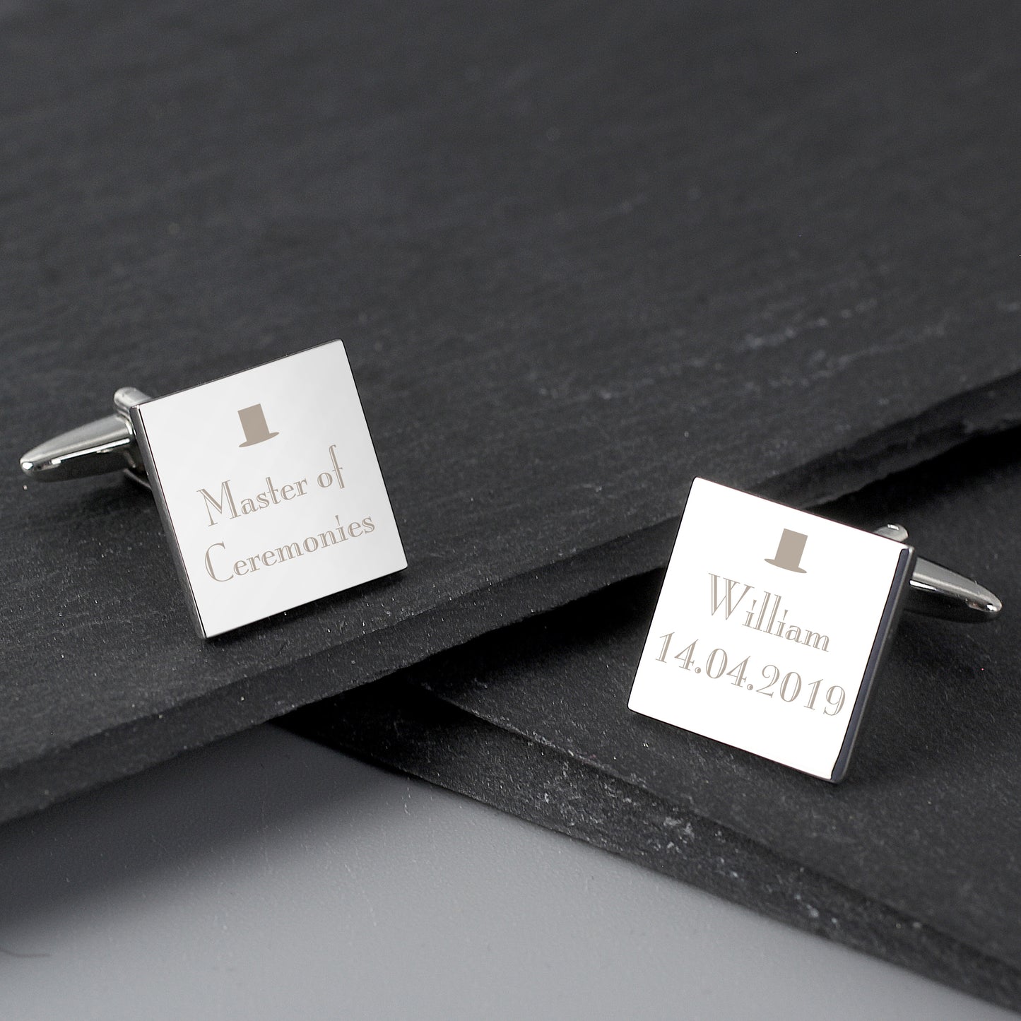 Personalised Decorative Wedding Any Role Square Cufflinks