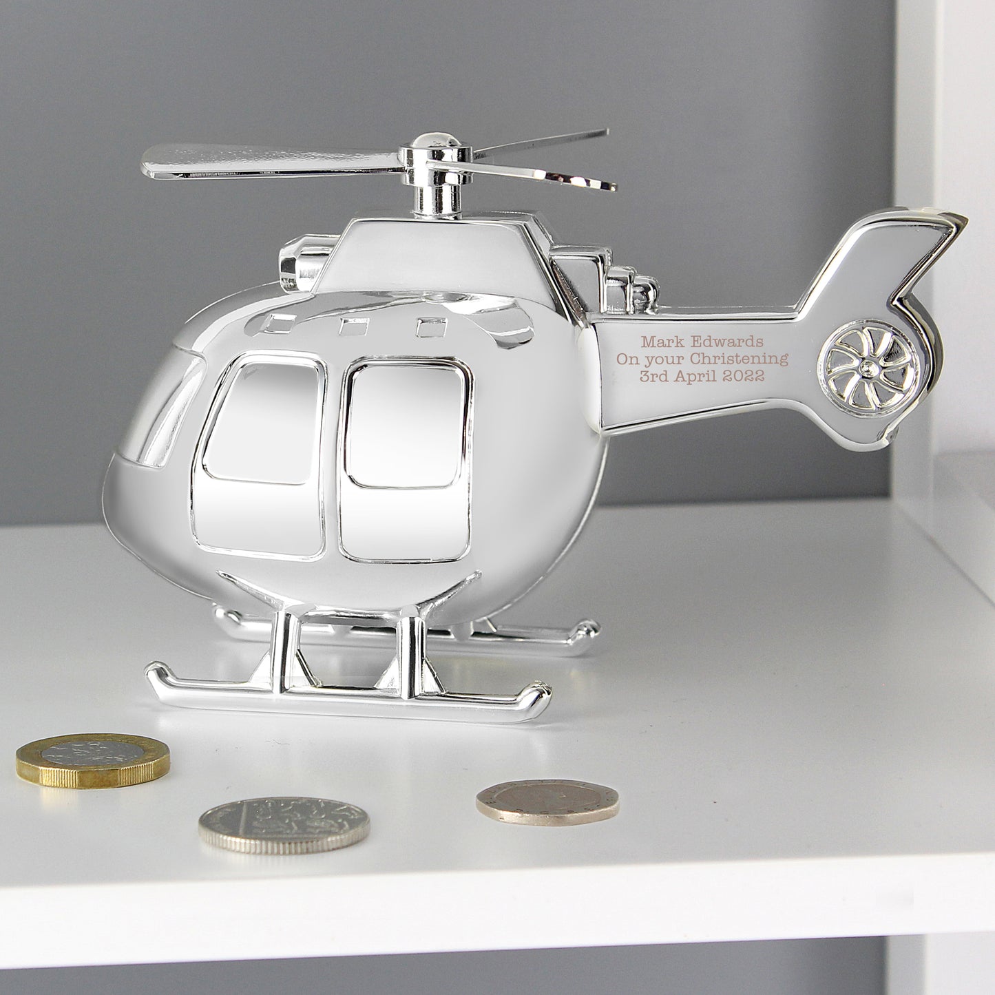 Personalised Helicopter Money Box