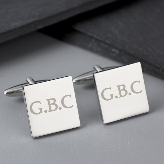 Personalised Initials Square Cufflinks