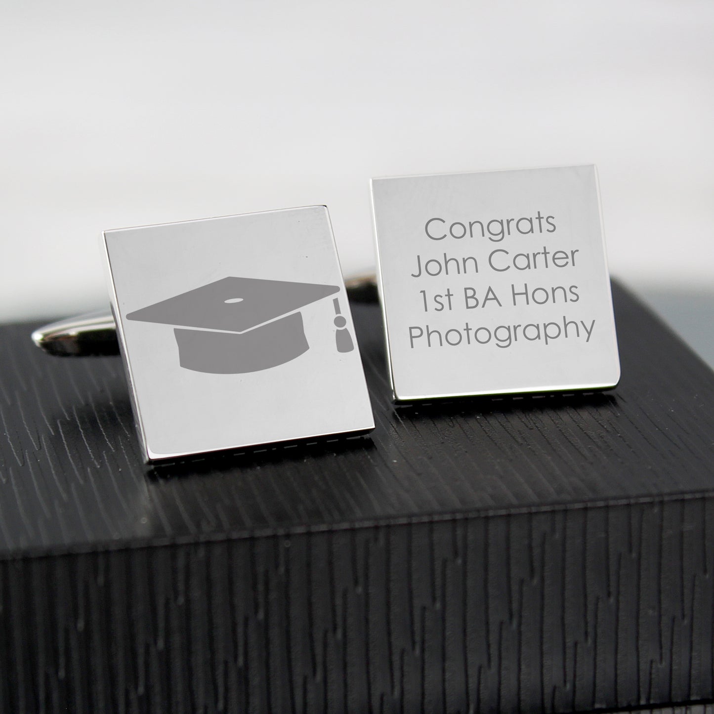 Personalised Graduation Square Cufflinks