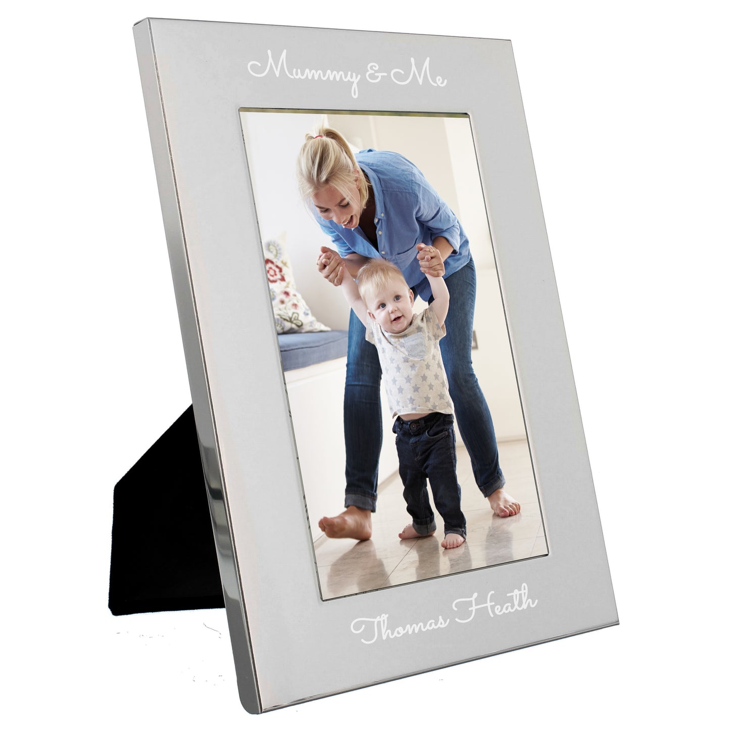 Personalised Free Text 7 x 5 Silver Photo Frame