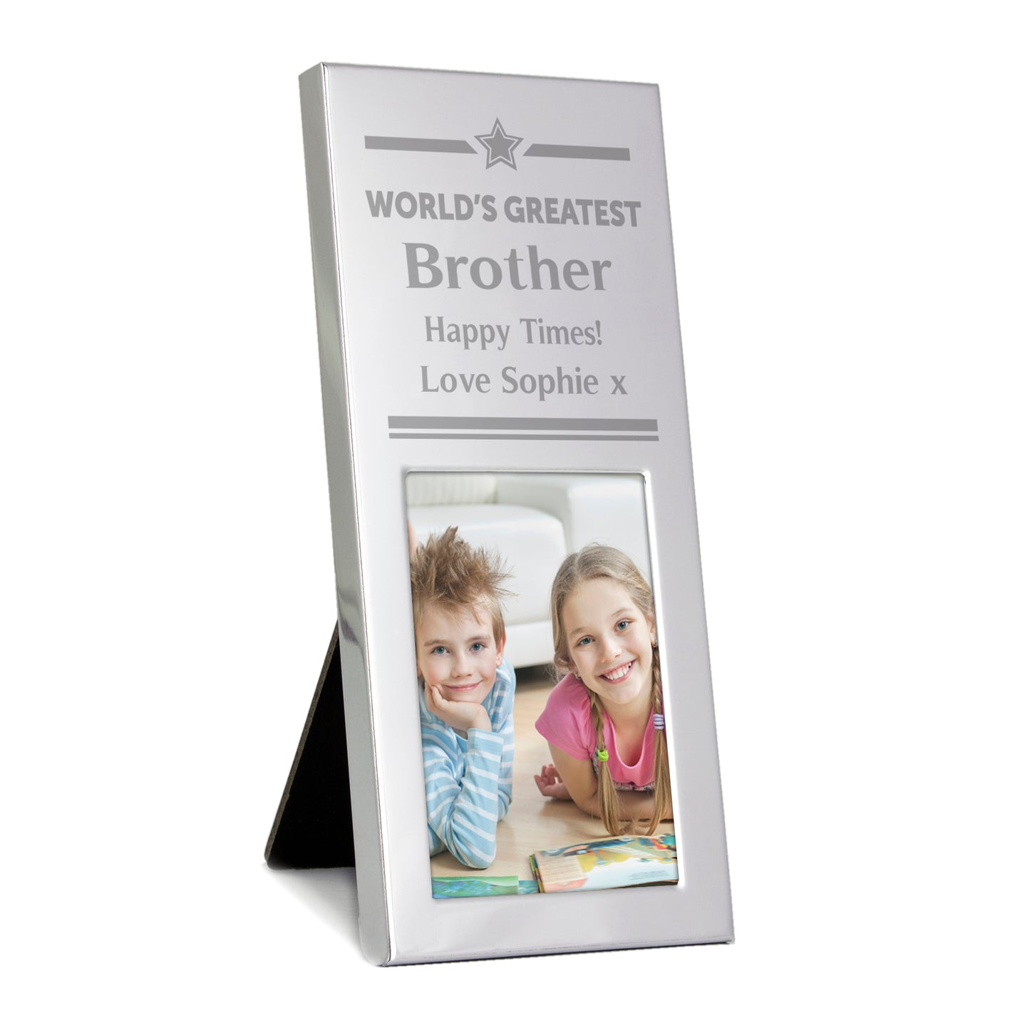 Personalised Gold Award Small Silver 2x3 Photo Frame