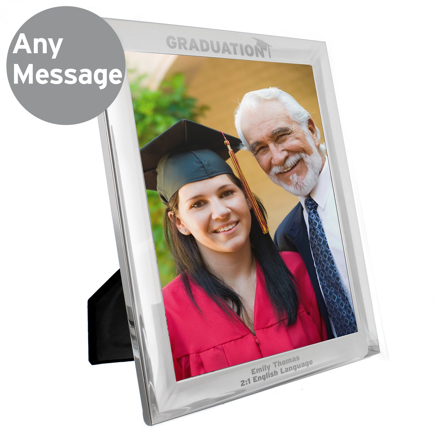 Personalised Graduation 10x8 Silver Photo Frame