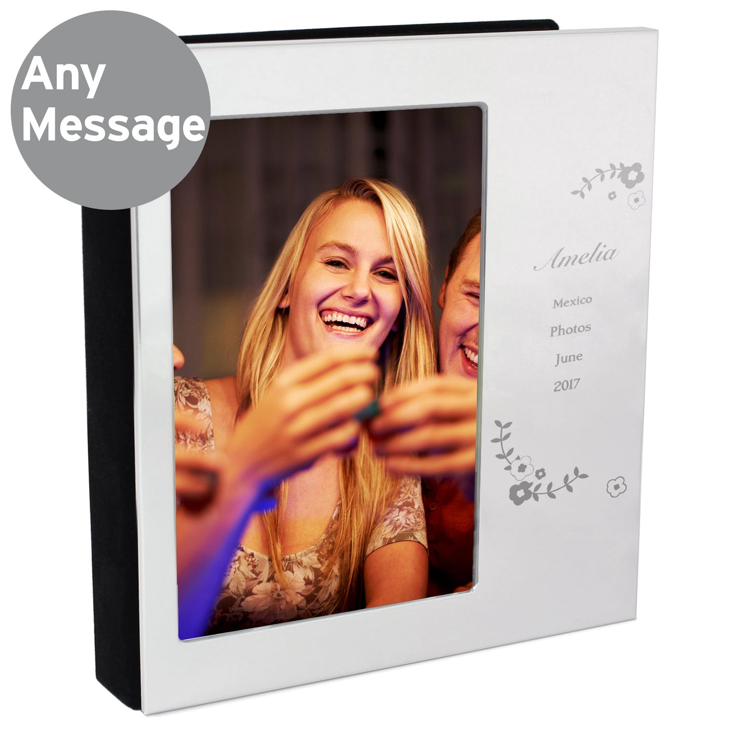 Personalised Vintage Floral 6x4 Photo Frame Album